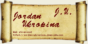 Jordan Ukropina vizit kartica